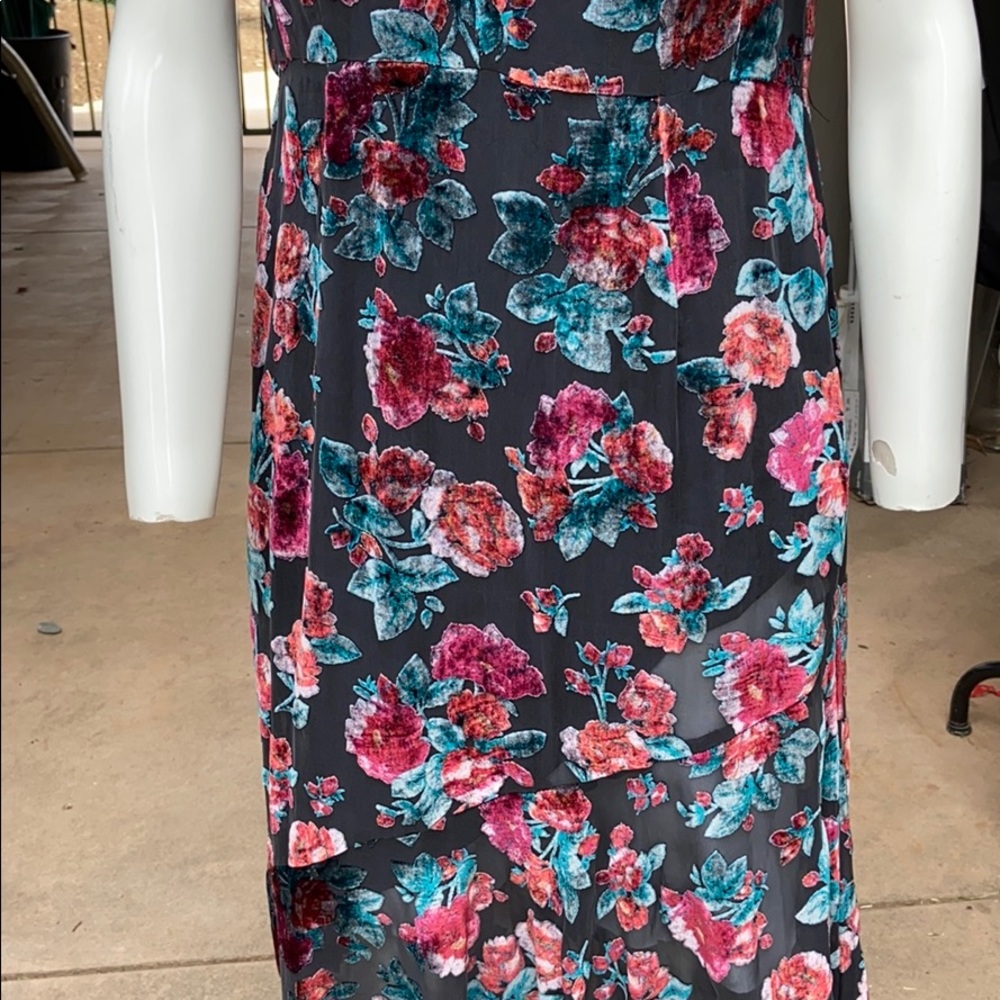 Vintage velvet silk Nanette Lepore belle floral dress gown $648 Y2K luxe - Picture 17 of 17